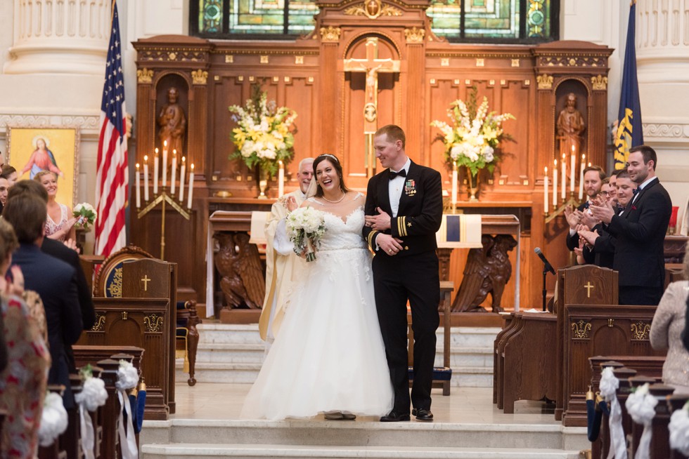 US Naval Academy Chapel wedding ceremony