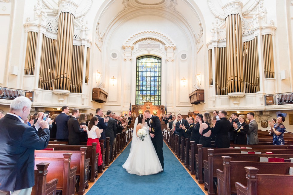 US Naval Academy Chapel wedding ceremony