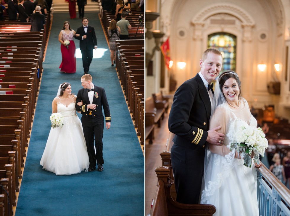 US Naval Academy Chapel wedding ceremony