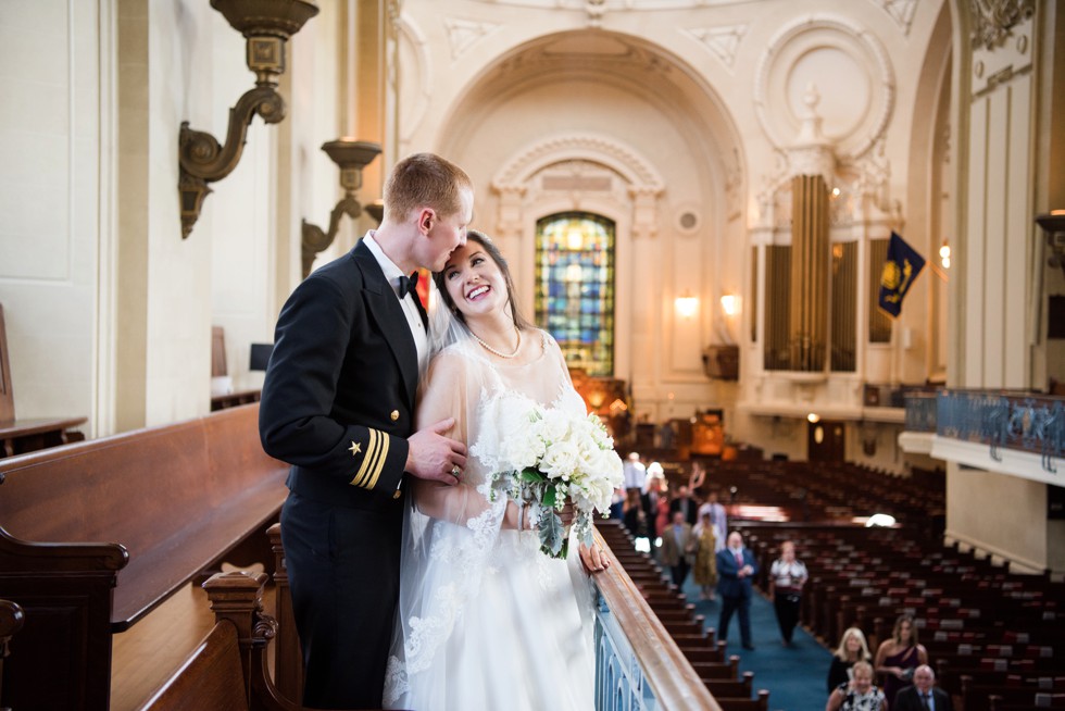 US Naval Academy Chapel wedding ceremony