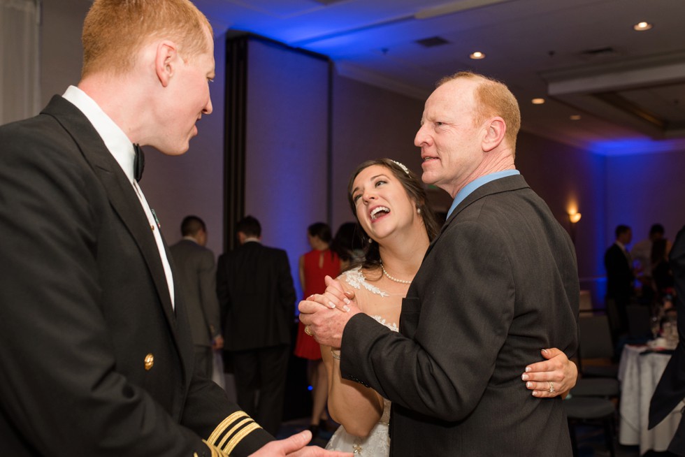 Hilton Annapolis military wedding reception