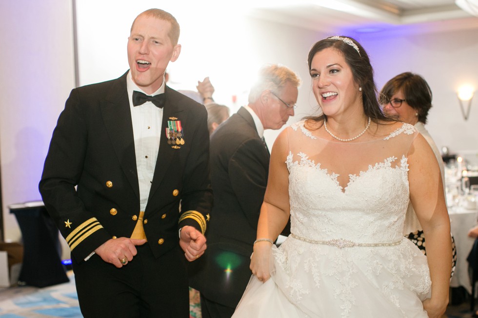 Hilton Annapolis military wedding reception