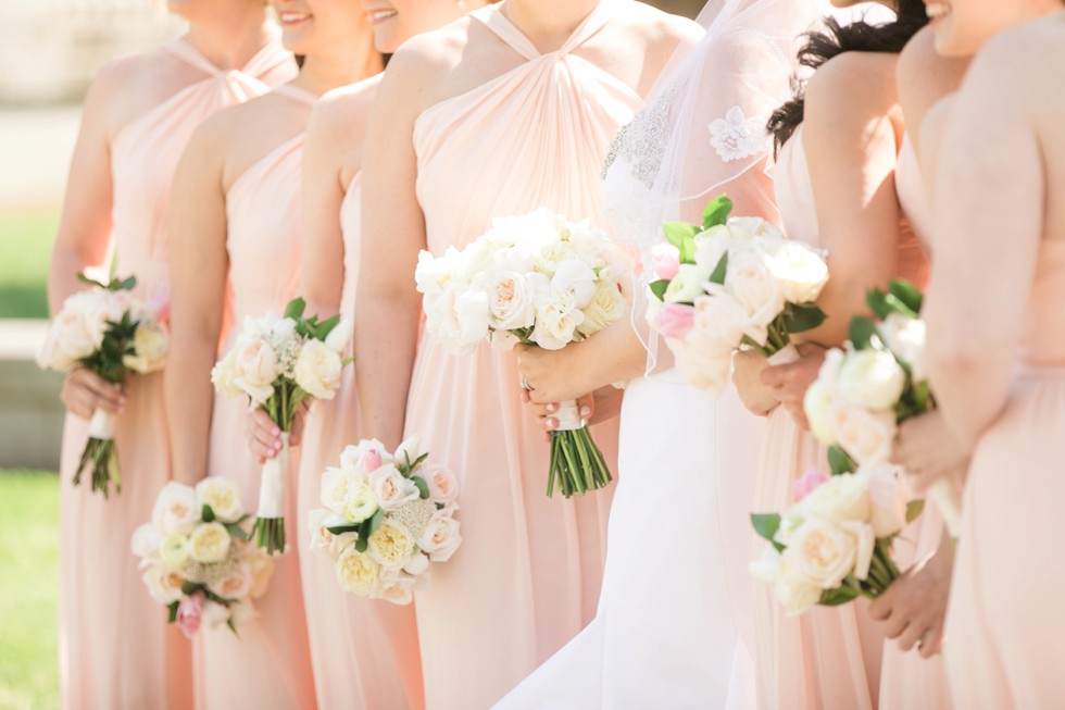 blush bridesmaid dress