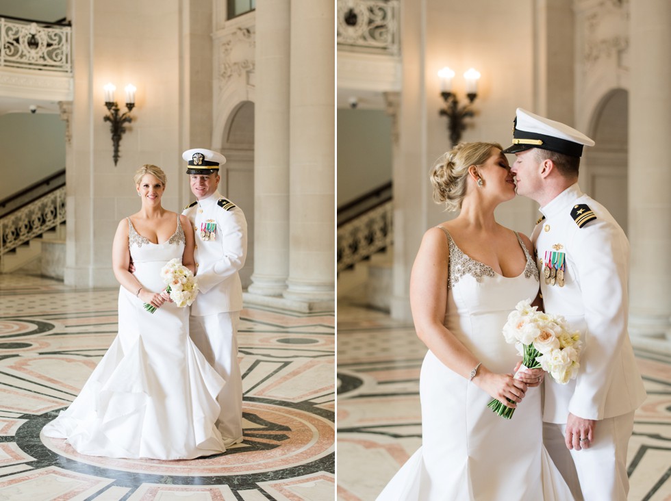 Bancroft Hall bride and groom