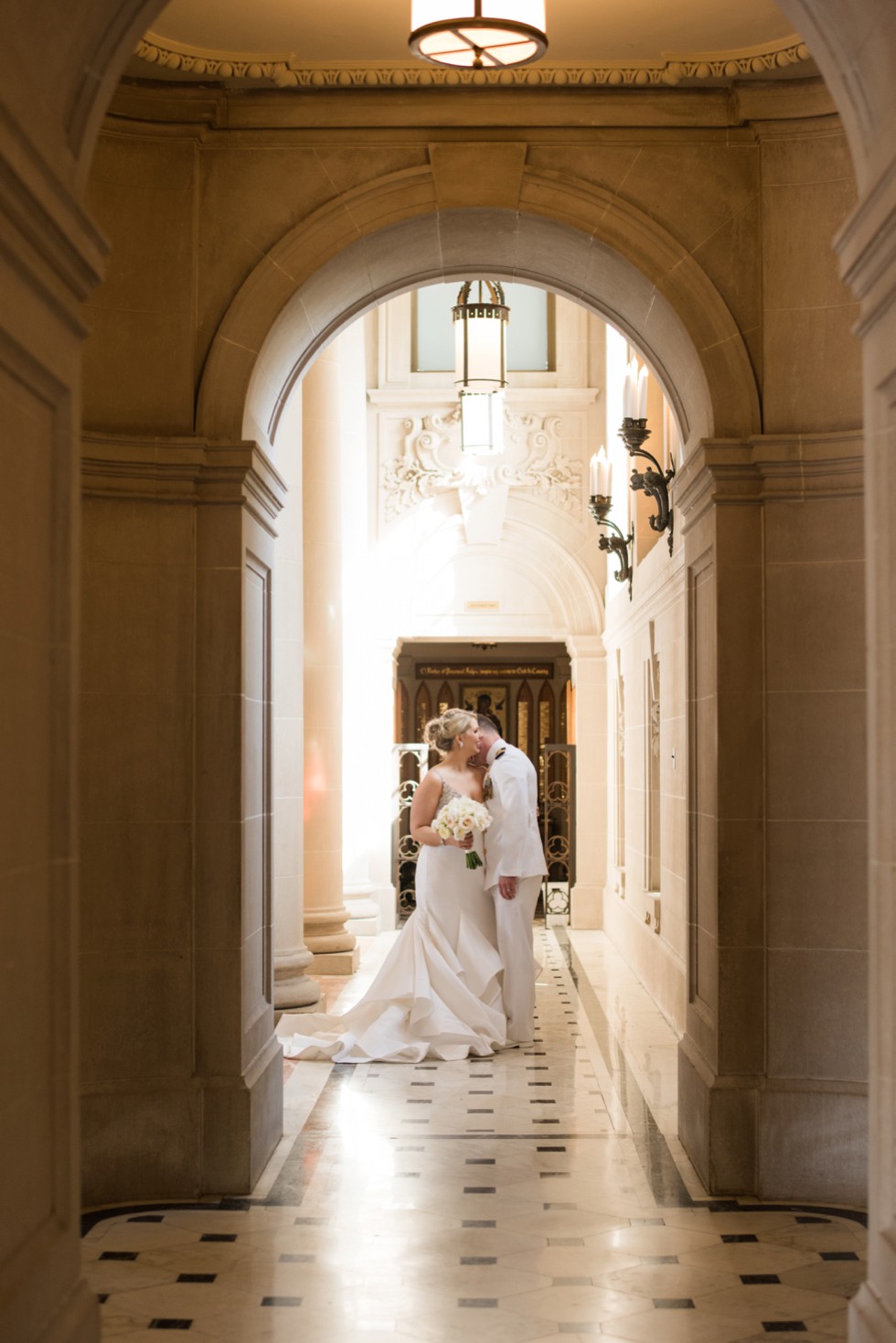 USNA Bancroft Hall romantic wedding photos