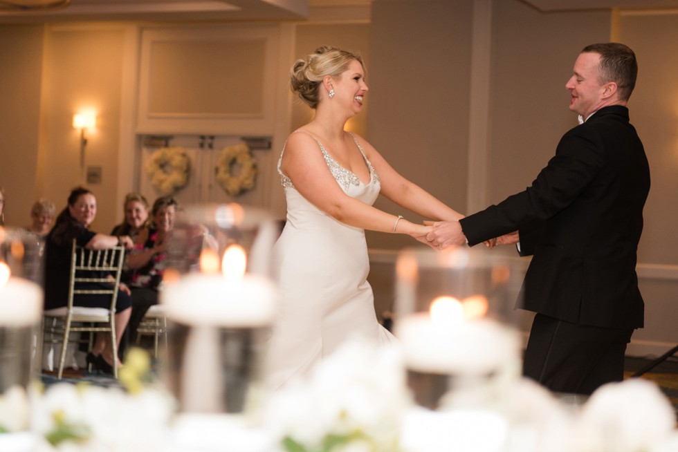 wedding first dance Annapolis Waterfront Hotel, Autograph Collection elegant ballroom