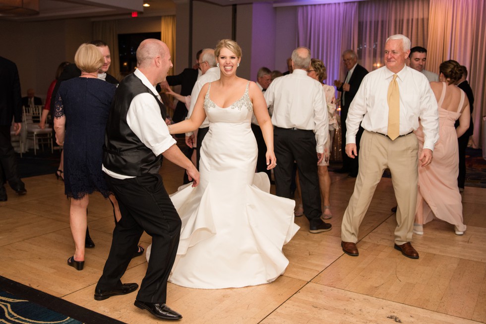 twirling bride at Annapolis Waterfront Hotel, Autograph Collection