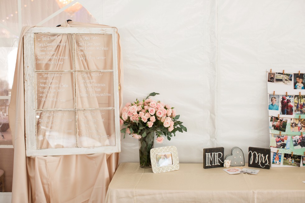 rose gold wedding decor