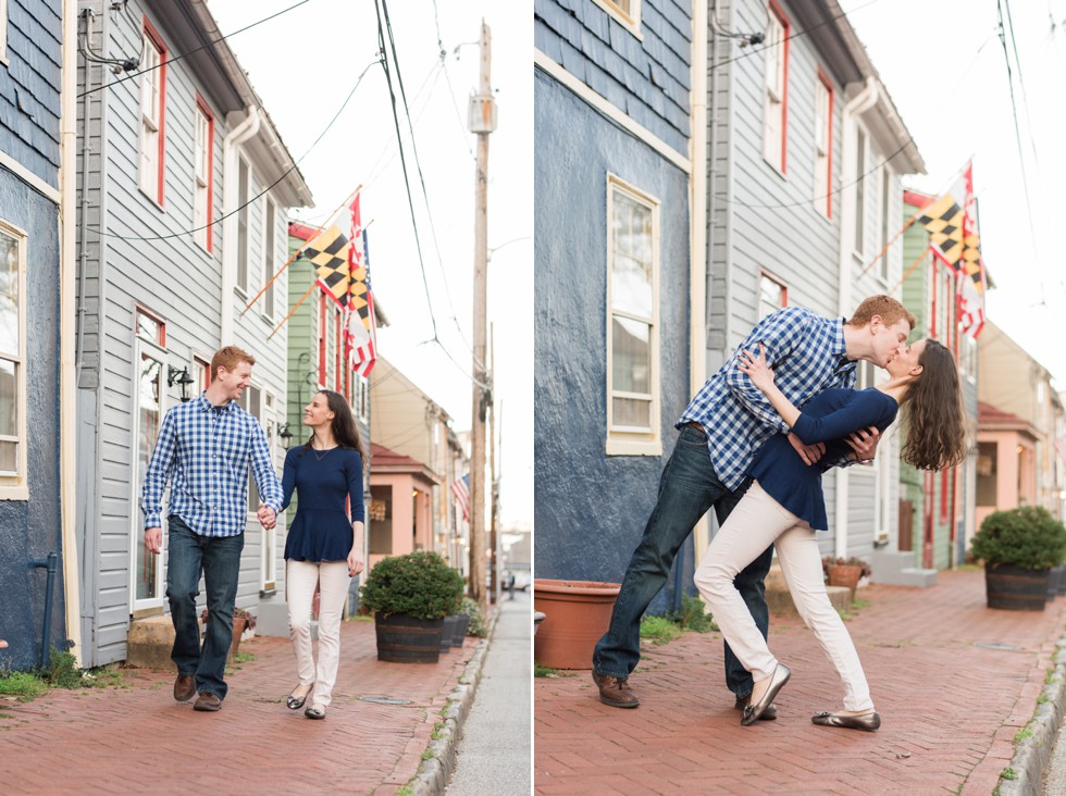 maryland flag engagement photo