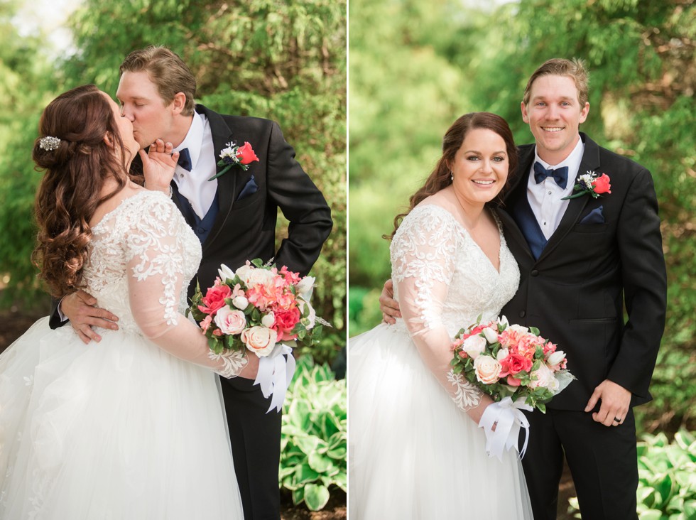 Historic Kent Manor Inn Spring wedding first look