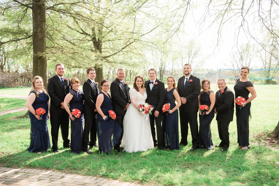 Historic Kent Manor Inn Spring wedding party