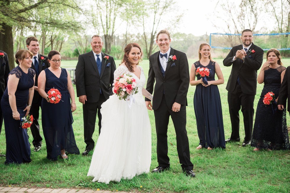 Historic Kent Manor Inn Spring wedding party