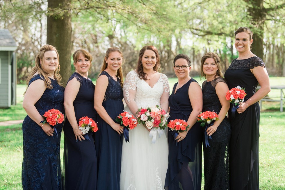 Historic Kent Manor Inn Spring wedding party