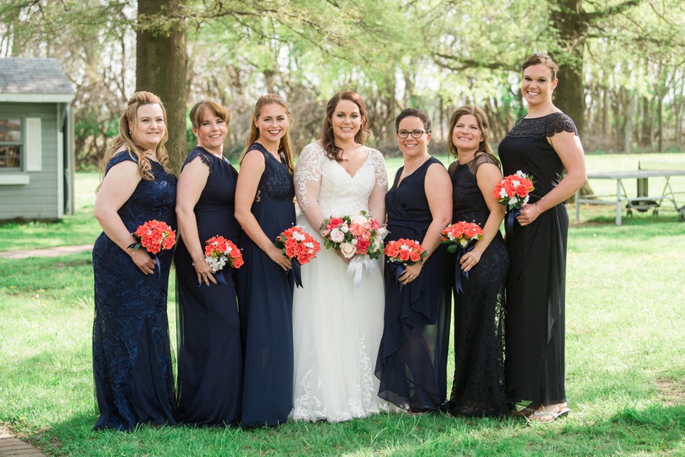 Historic Kent Manor Inn Spring wedding party