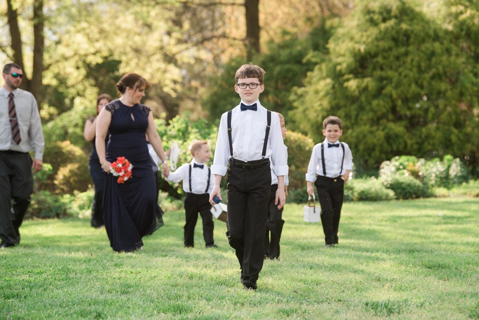 Outdoor spring wedding ceremony