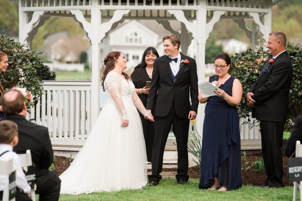 Outdoor spring wedding ceremony