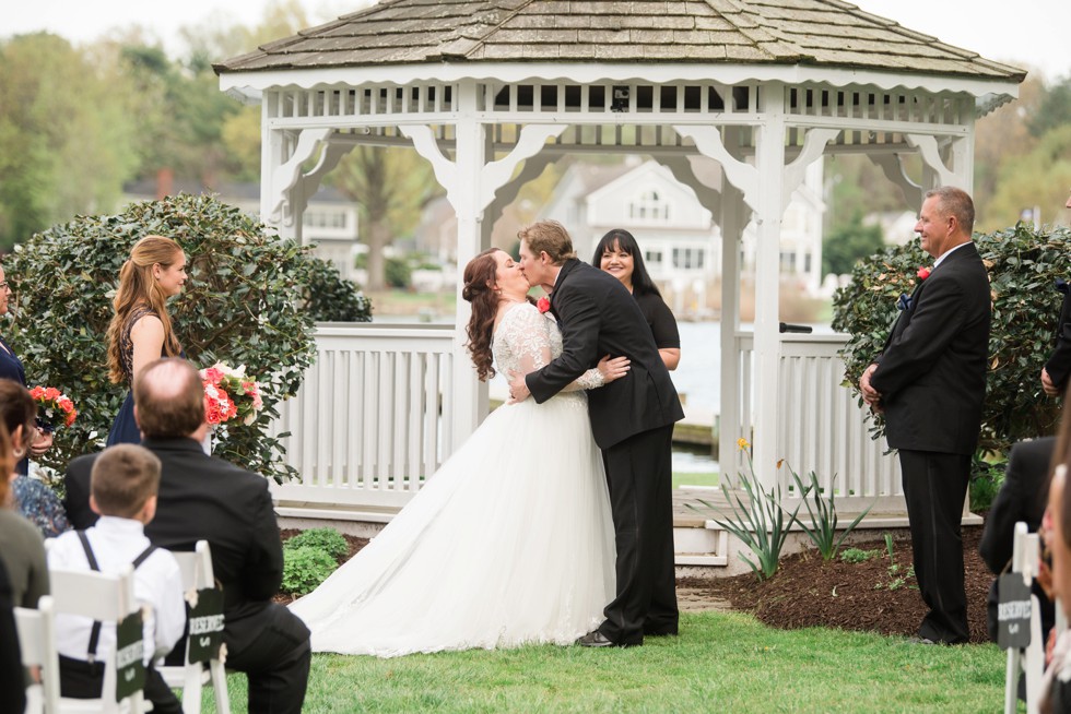 Outdoor spring wedding ceremony