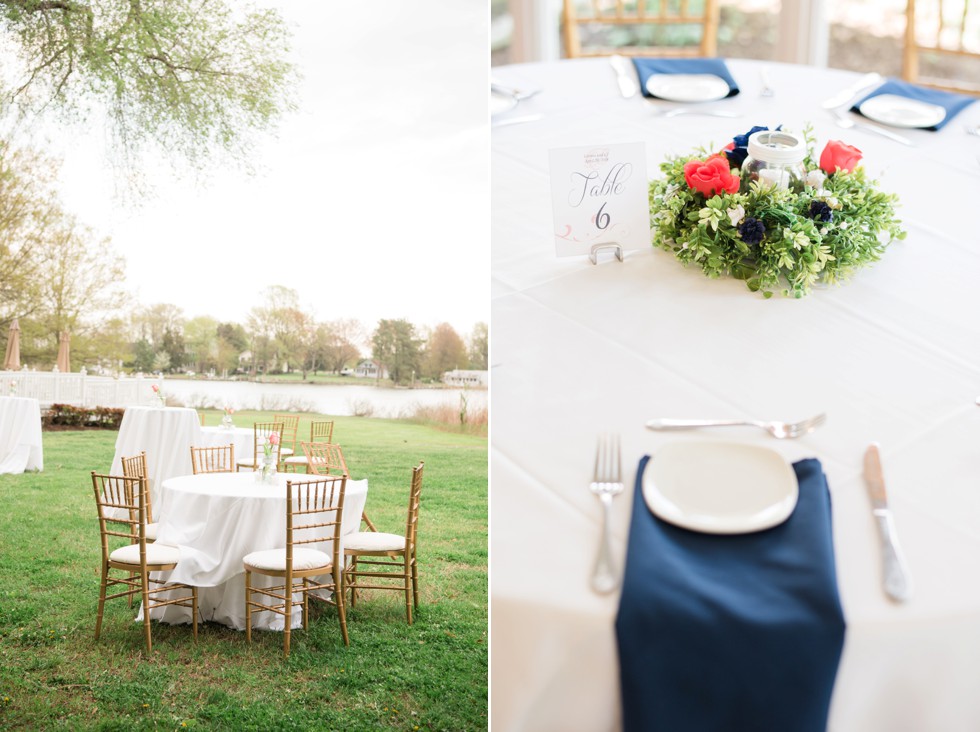 Historic Kent Manor Inn Spring wedding reception details