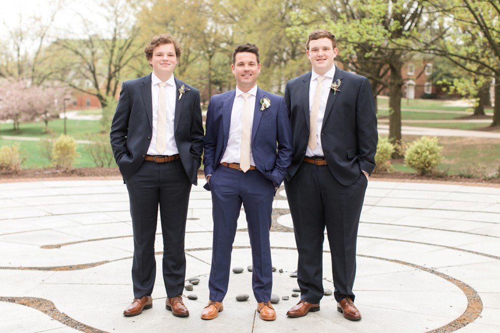 UMCP Groomsmen in Navy