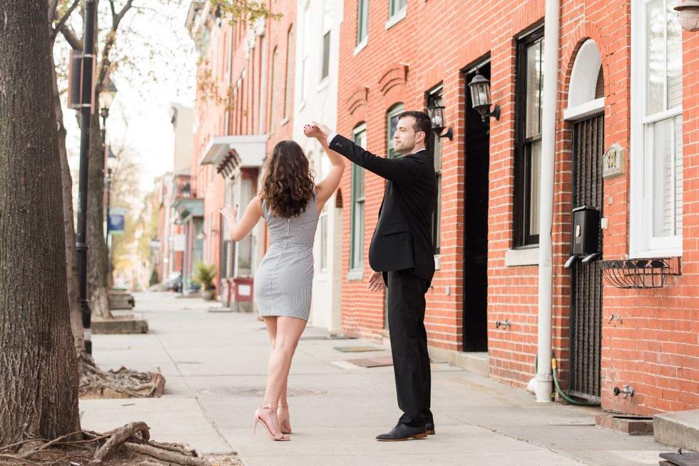 dancing engagement photos