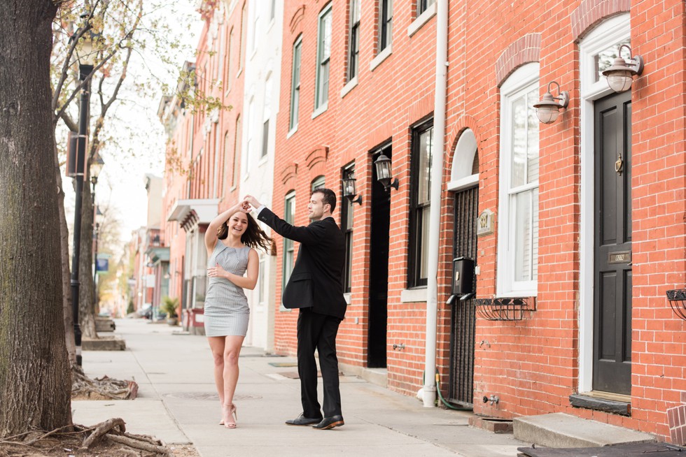 dancing engagement photos