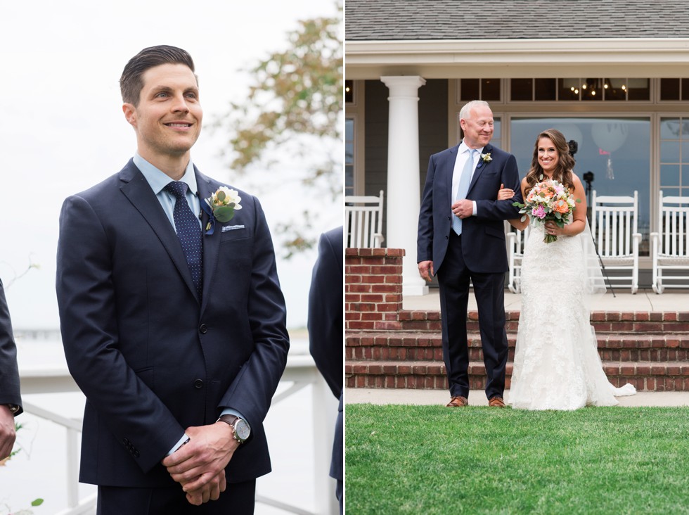 Eastern Shore beach wedding ceremony