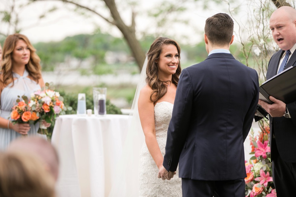 Eastern Shore beach wedding ceremony