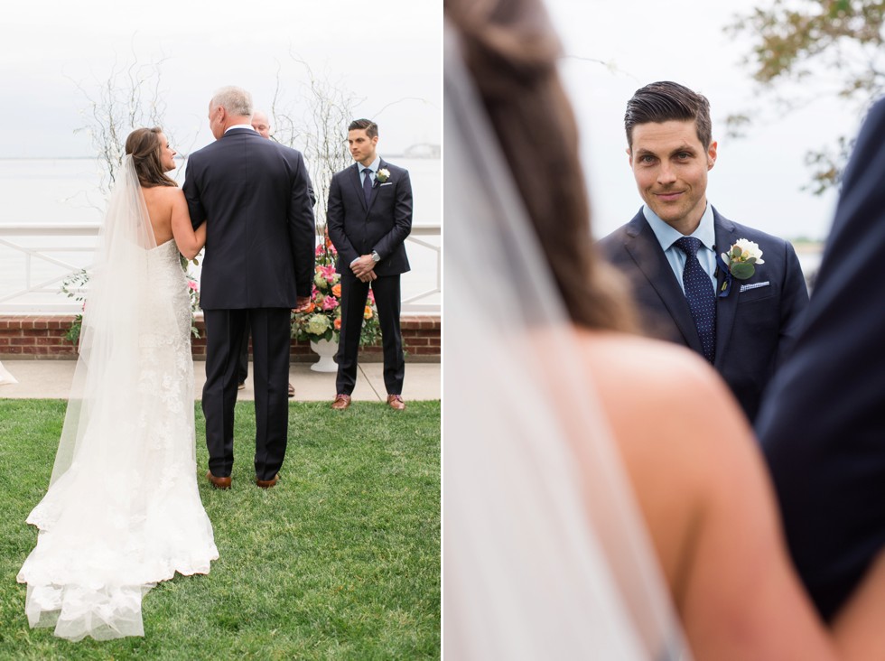 Eastern Shore beach wedding ceremony