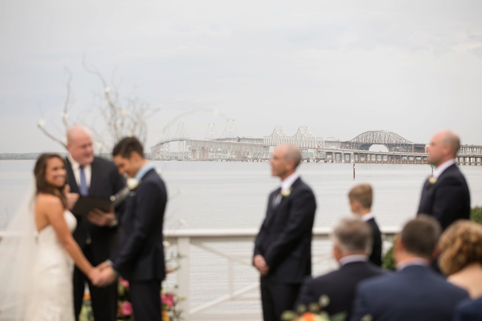 Eastern Shore beach wedding ceremony