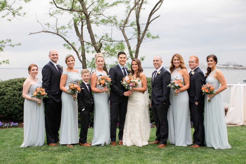 Chesapeake Bay Beach Club Eastern Shore wedding party