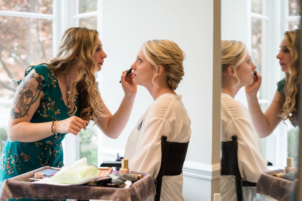 Studio 2 salon Tidewater inn bride getting ready