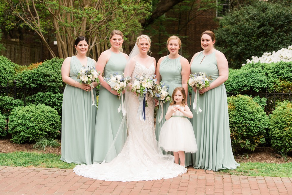 sage bridesmaid Dessy dress