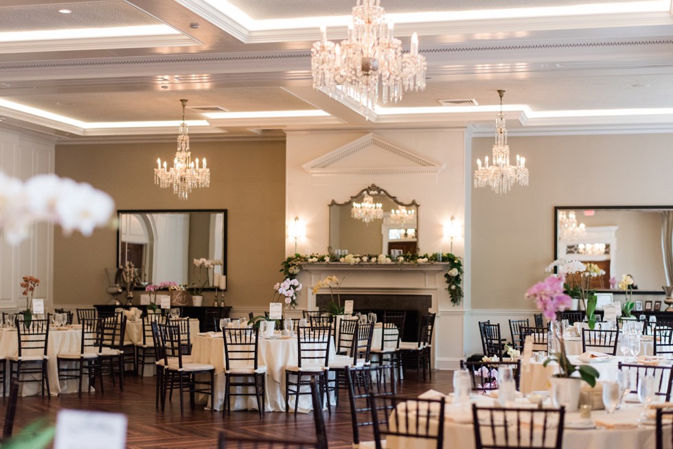 The Tidewater Inn wedding reception Crystal Room