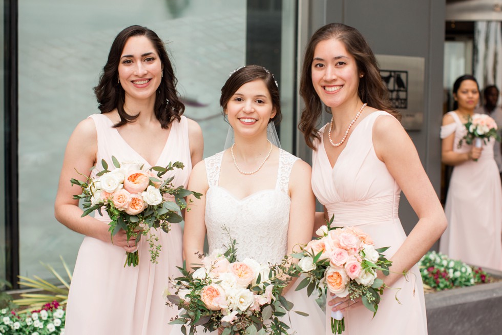 Four Seasons Hotel Baltimore bridesmaid couple portraits