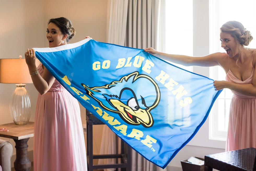 Delaware Blue Hens alumni wedding