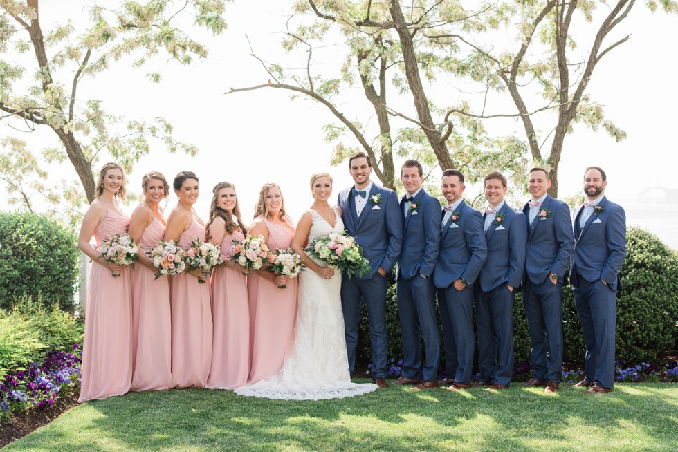 blush pink wedding party