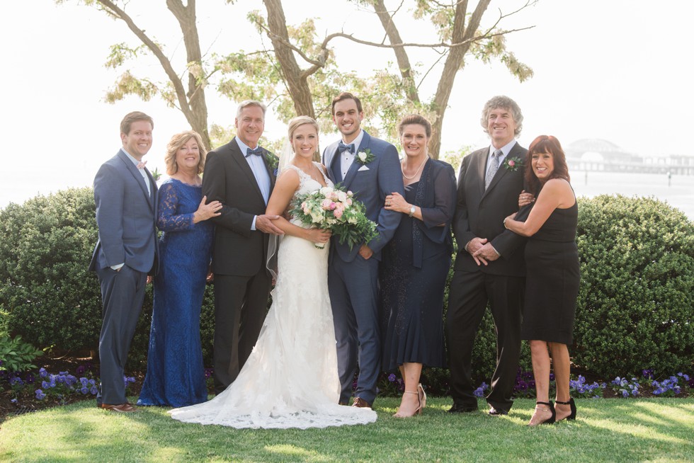 beach wedding family formals