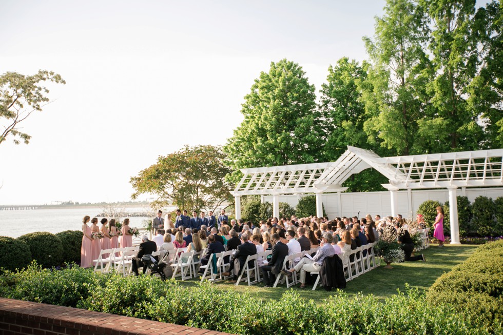 Chesapeake Bay beach wedding ceremony