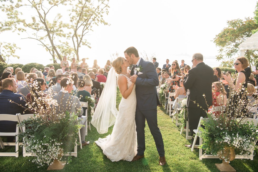 Chesapeake Bay beach wedding ceremony