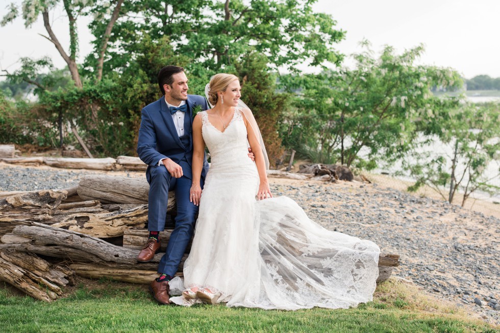 Chesapeake Bay bride and groom