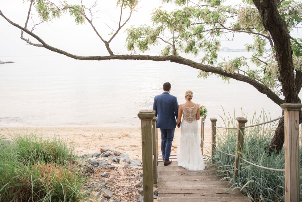 Chesapeake Bay bride and groom