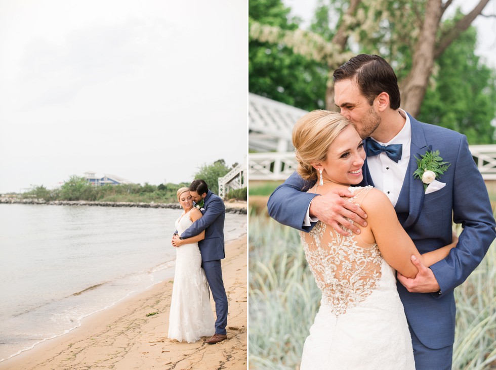 Chesapeake Bay bride and groom