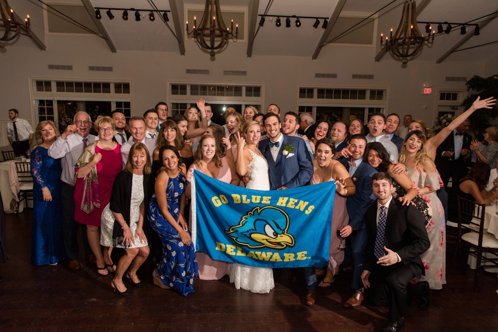 Delaware Blue Hens alumni wedding