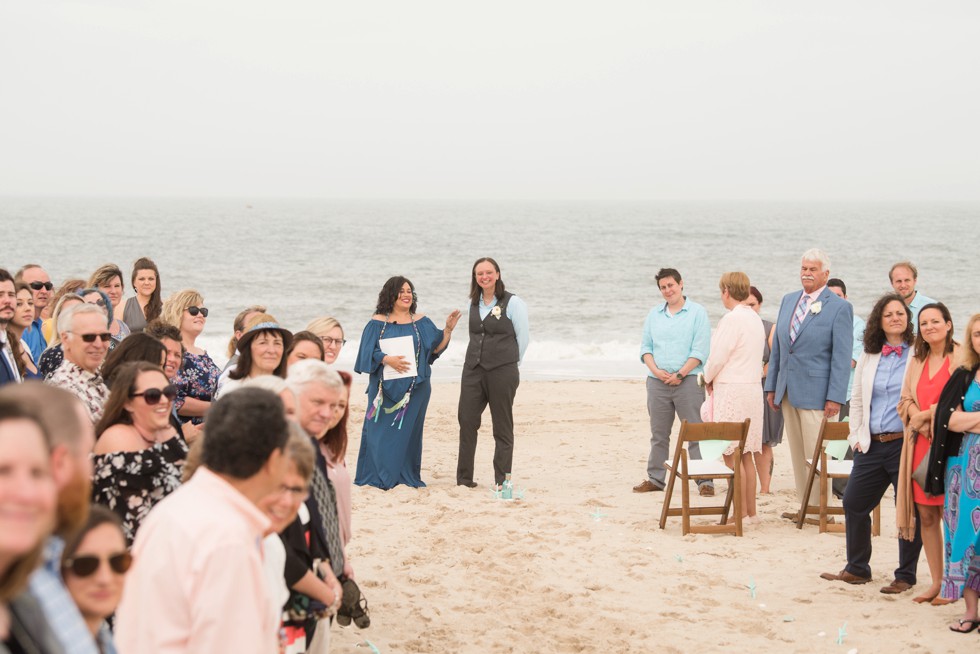 Delaware Brides beach wedding ceremony