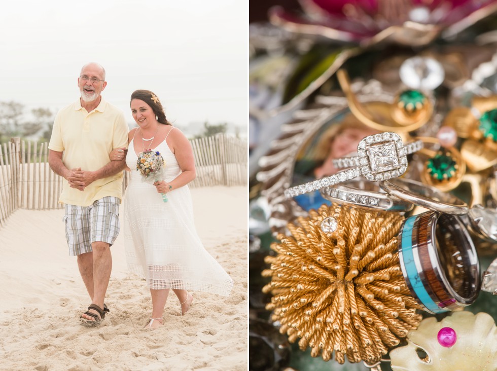 Delaware Brides beach wedding ceremony