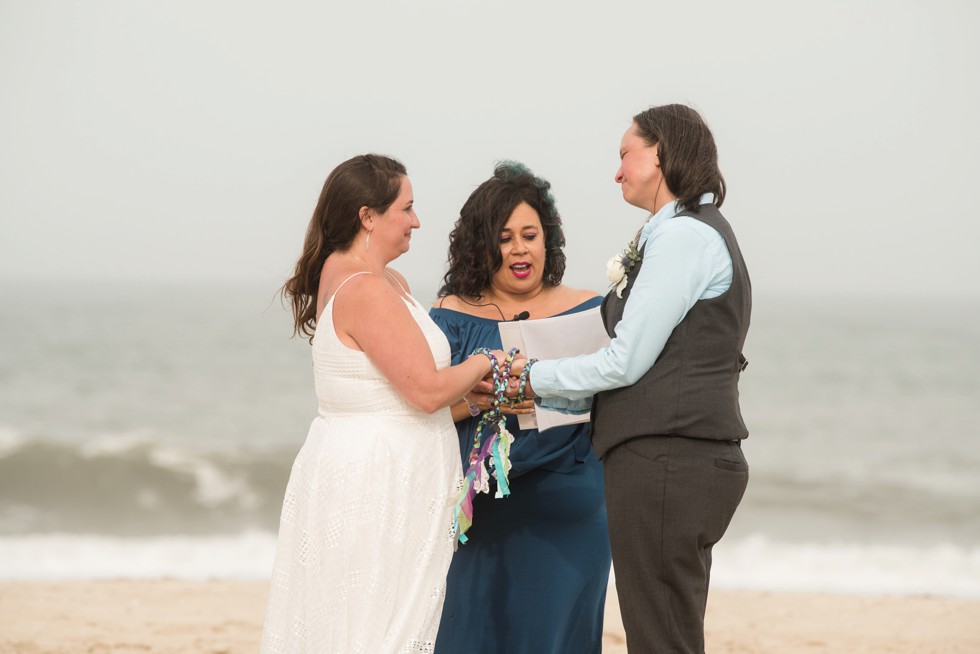 Delaware Brides beach wedding ceremony