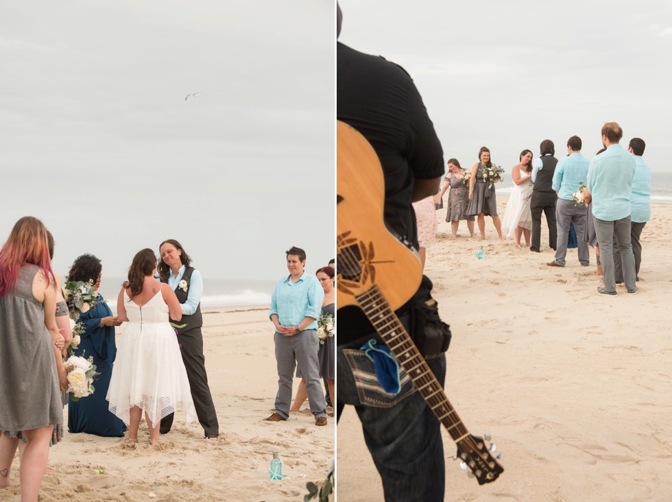 Delaware Brides beach wedding ceremony