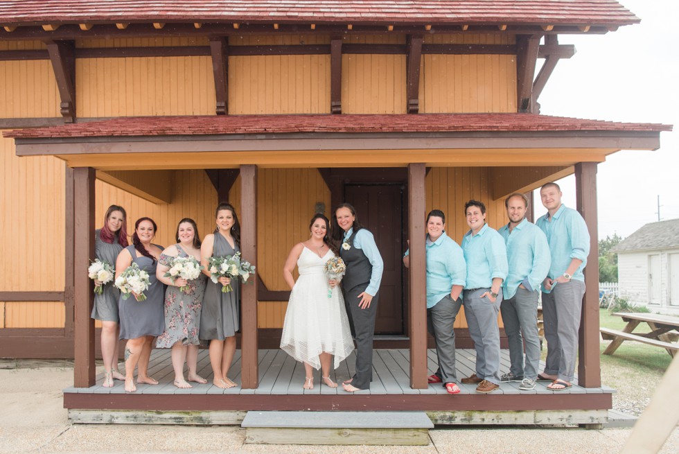 Delaware Brides beach wedding party