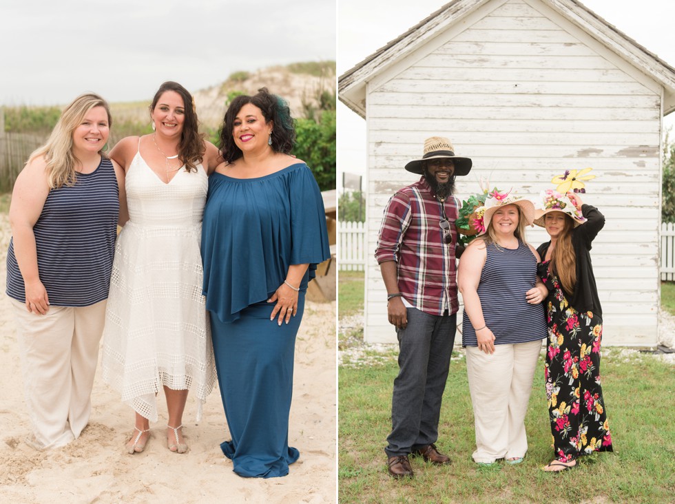 wedding guests in hats