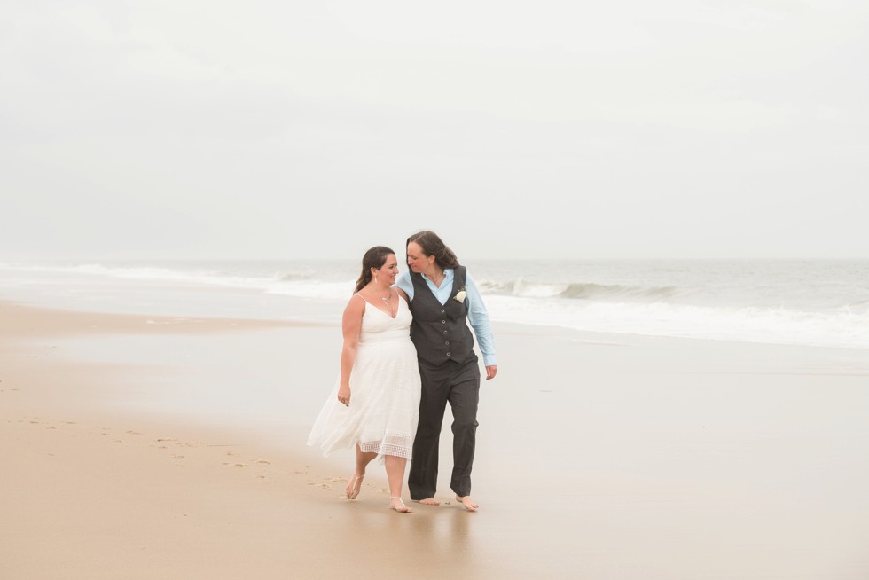 brides wedding photographs on the beach